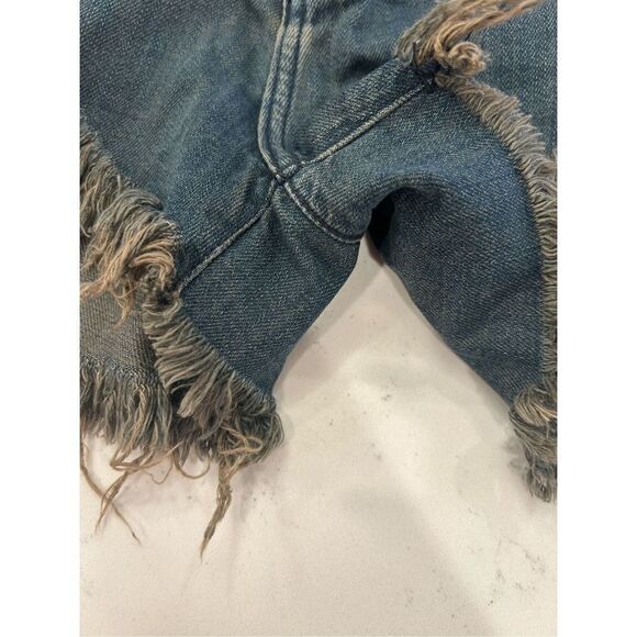 One teaspoon Le Wolves distressed raw hem buckle shorts size 30 medium wash - Picture 5 of 8